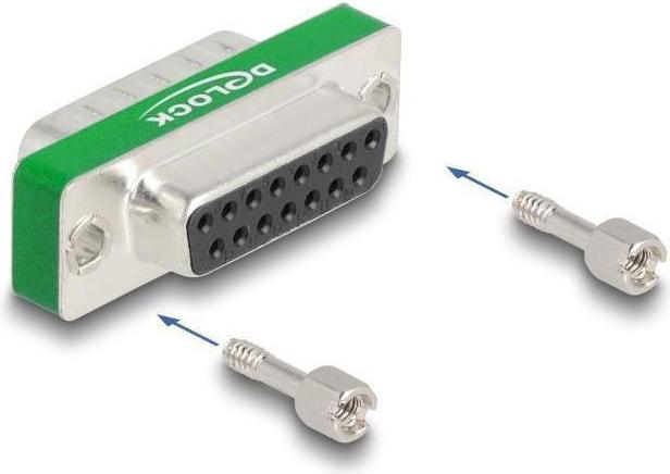 Produktbild Delock HF/EMI Entstörfilter D-Sub 15 Pin Stecker zu Buchse mit Tiefpass kapazitiv