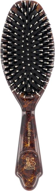 Actual product image Alexandre de paris La Parisienne brush boar bristles brown/white