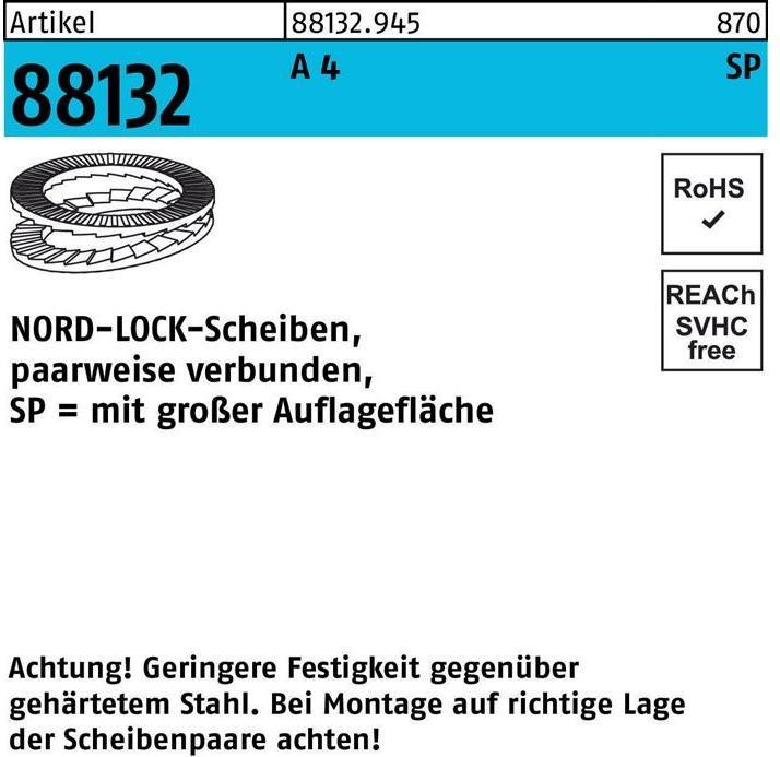 Actual product image Nord-Lock Washer R 88132 glued NL 22 SP SS A 4