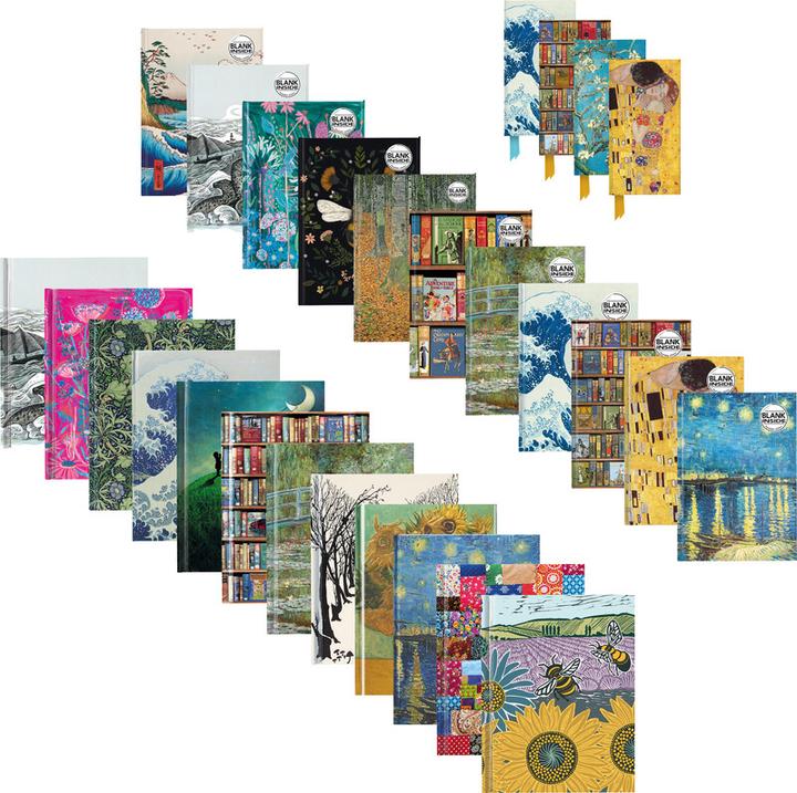 Produktbild Premium Skizzenbuch: Kate Heiss, Sonnenblumenfeld (A4, Blanko, Harter Einband)