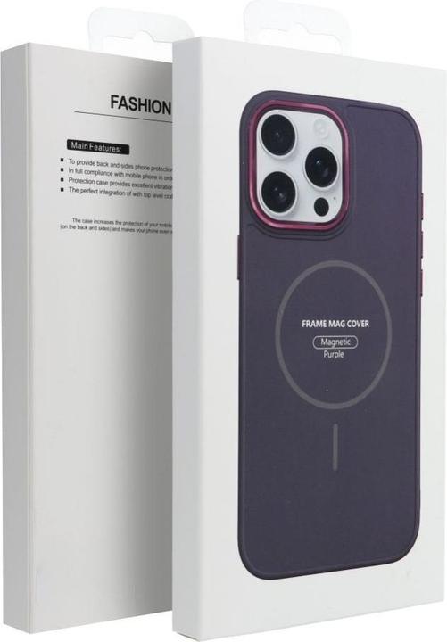 Produktbild 4Kom Back panel cover OEM FRAME MAG COVER Case compatible with MagSafe for IPHONE 12 MINI purple (Apple iPhone 12 mini)