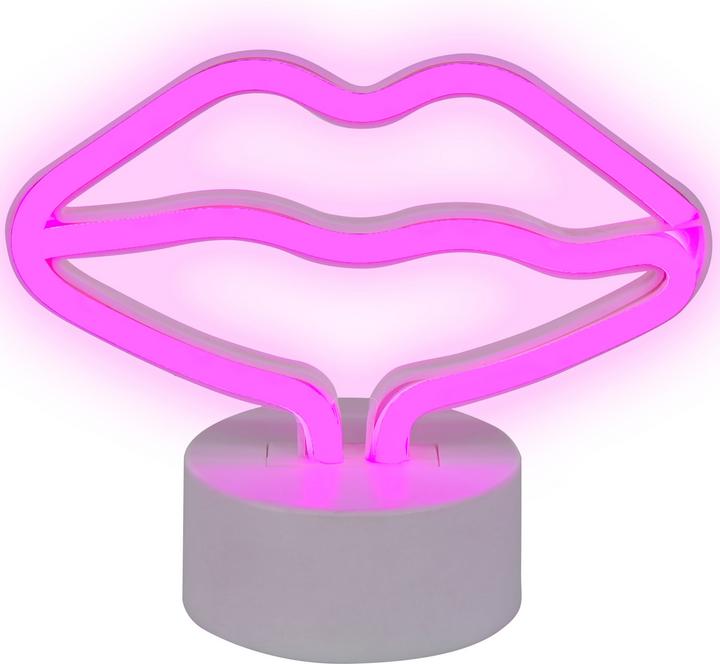 Actual product image Beliani Neon light LED decorative figure pink mouth 15 cm FLORA (300 lm)