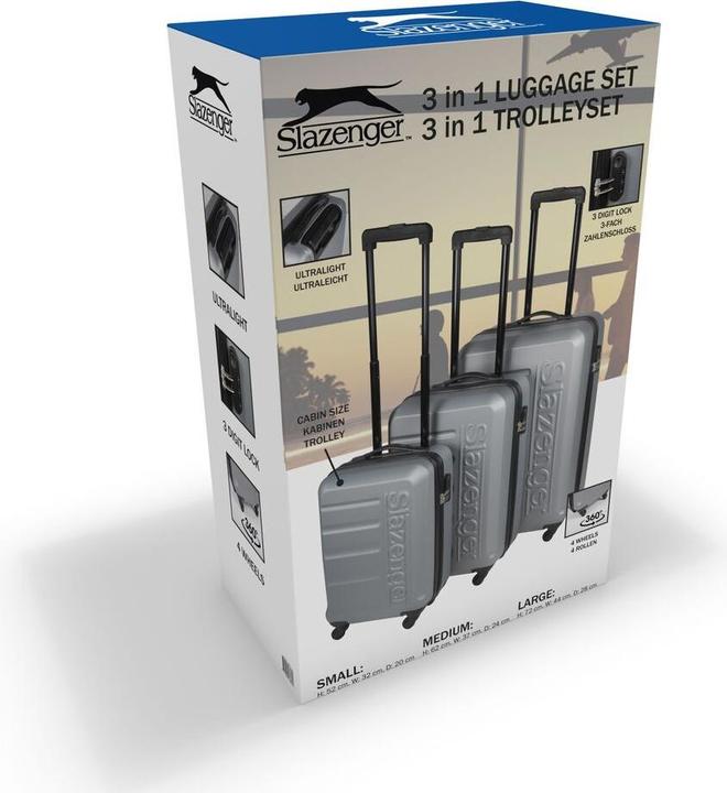 Produktbild Slazenger Trolley Set 18/22/26" ABS 3pcs (Handgepäck (bis 50l), M (50 - 90l), L (90 - 115l))