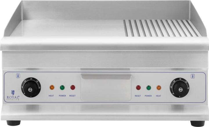 Produktbild Royal Catering Doppelgrill Elektro Grillplatte Doppelt Griddleplatte Gastrobräter 6.400 W 60 cm (0.01 kW)