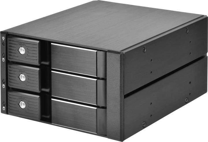 Silverstone SST-FS303-12G - Carte-mère de rack mobile sans tiroir à chaud 3 baies en aluminium avec ventilateur (3.5")
