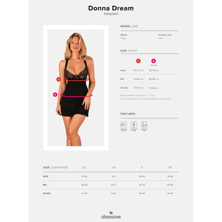 Produktbild Obsessive Donna Dream Babydoll Xs/S (S)
