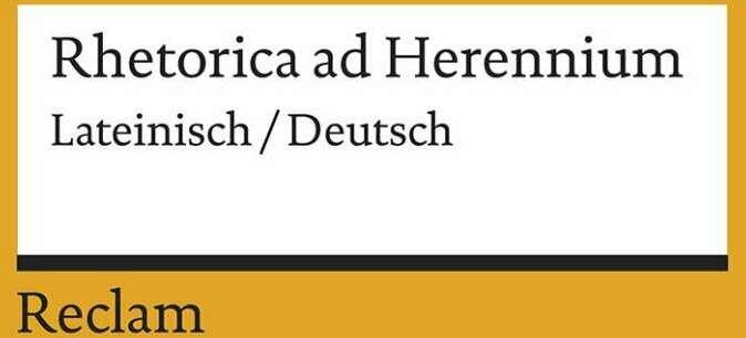 Actual product image Rhetorica ad Herennium (German, Thierry Hirsch, 2019)