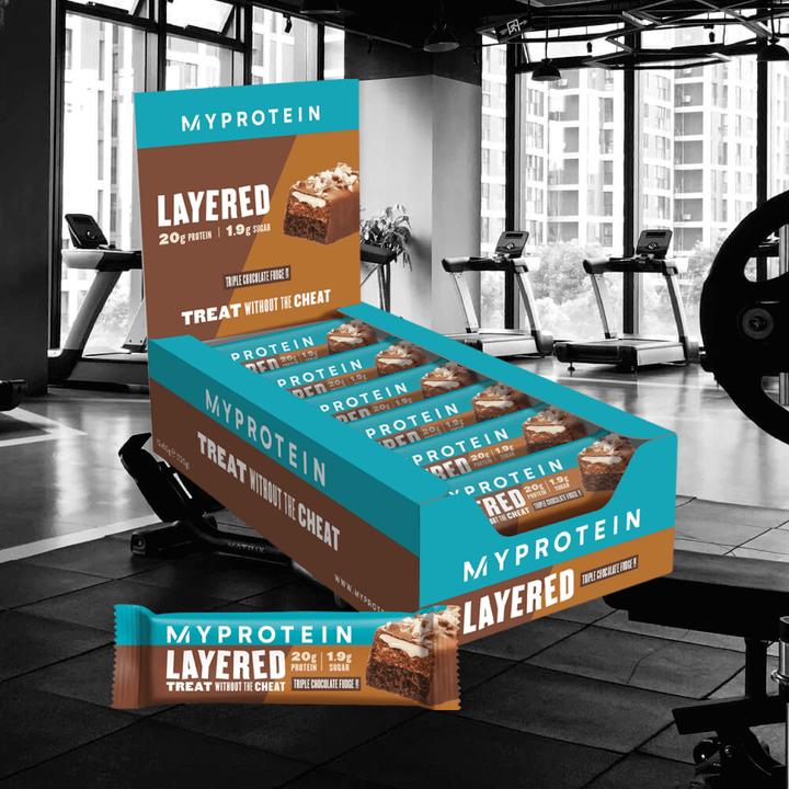 Image du produit MyProtein Barre Layered au détail (12 x 60G) (Fudge au chocolat triple, 1 pcs, 720 g)