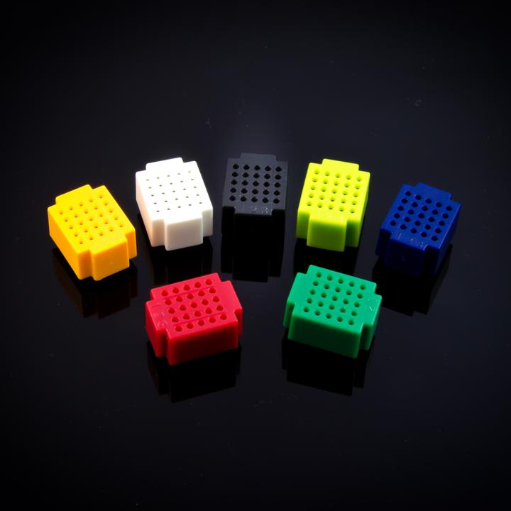 Actual product image Purecrea Set Mini Breadboard 25 Pins 7 pieces