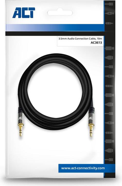 Actual product image 10 meters High Quality audio connection cable 3.5 mm stereo jack male - male (10 m, 3.5mm jack (AUX))