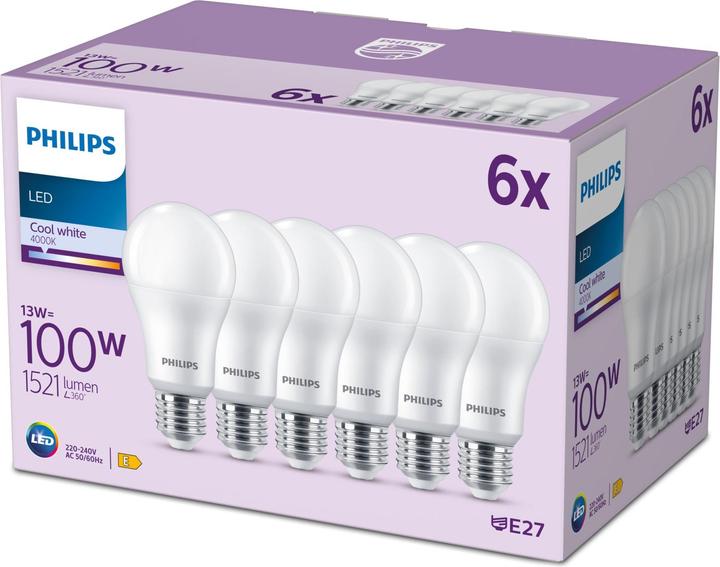Immagine prodotto Philips Lampadine LED (E27, 13000 W, 1521 lm, 6 x, E)