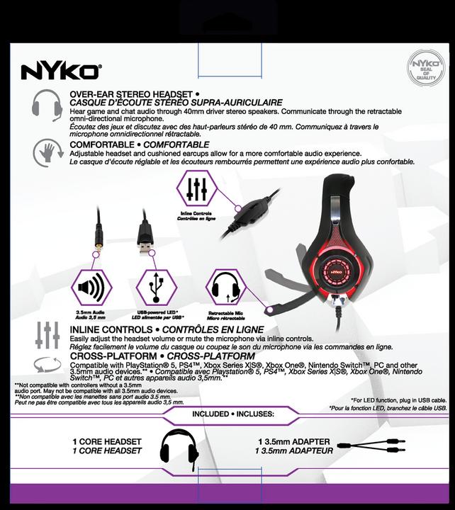 Actual product image Nyko Core Headset