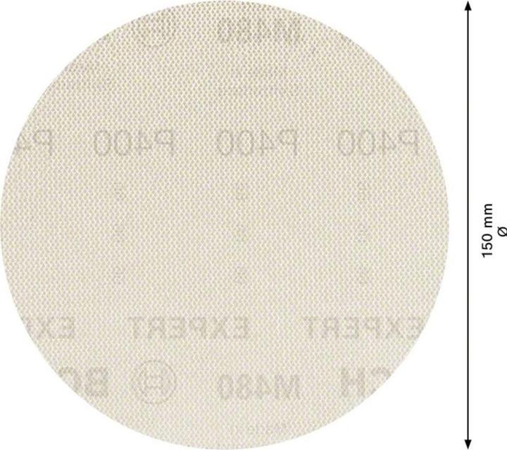 Produktbild Bosch Professional Zubehör EXPERT M480 Schleifnetz für Exzenterschleifer, 150 mm, G 400, 5 Stück (400)