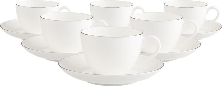 Produktbild Villeroy & Boch Anmut Platinum No.1 Kaffeetassen mit Untertassen (150 ml, 6 x)