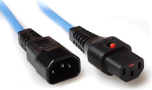 Immagine prodotto Iec Lock Cavo di collegamento 230V C13 bloccabile - C14 blu 3,00 m (3 m)