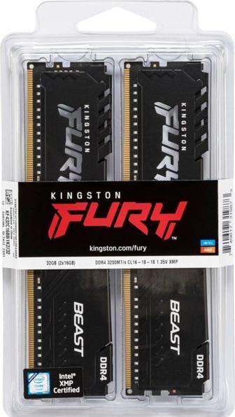 Immagine prodotto Kingston FURY Beast (2 x 16GB, 3200 MHz, DDR4-RAM, DIMM)