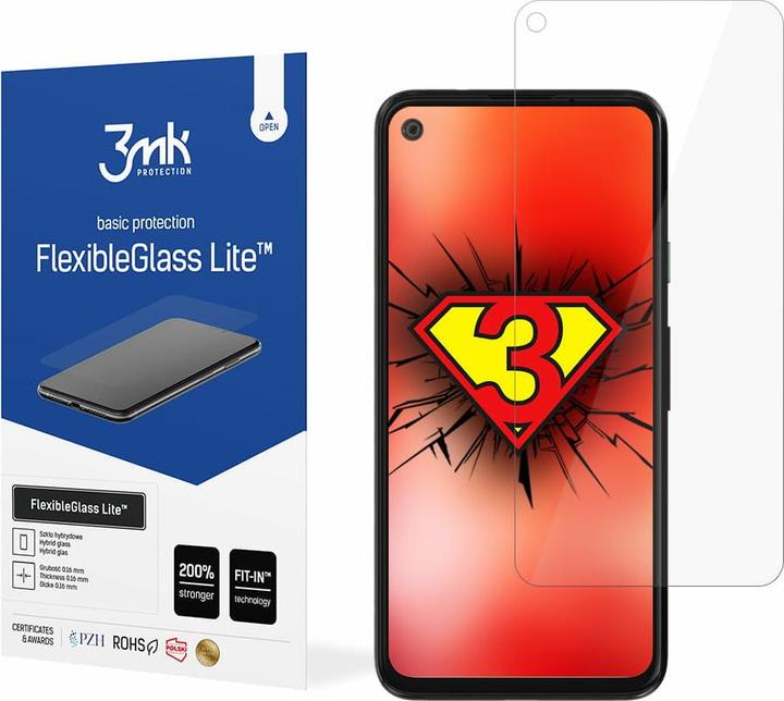 Actual product image 3MK hybrid glass Flexible 2.5D Lite for Google Pixel 4a (1 Piece, Google Pixel 4a)