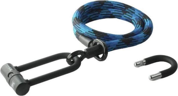 Productafbeelding Tex-Lock eyelet Kettenschloss + U/X-lock Mini-Bügelschloss (120 cm)