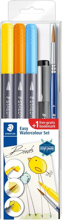 Image du produit Staedtler 3001, Boîte Transparente Avec Set Mixte, Birds (Jaune, Bleu clair, Orange, 1 x)