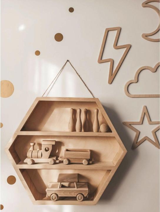 Immagine prodotto Holzecke Scaffale a muro Esagono