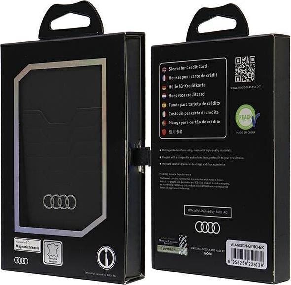 Image du produit Audi Portefeuille en cuir Card Slot Stand czarny/black MagSafe AU-MSCH-GT/D3-BK