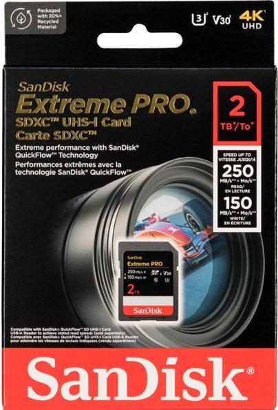 Image du produit SanDisk Extreme PRO UHS-I V30 (2000 Go, SDXC, U3, UHS-I)