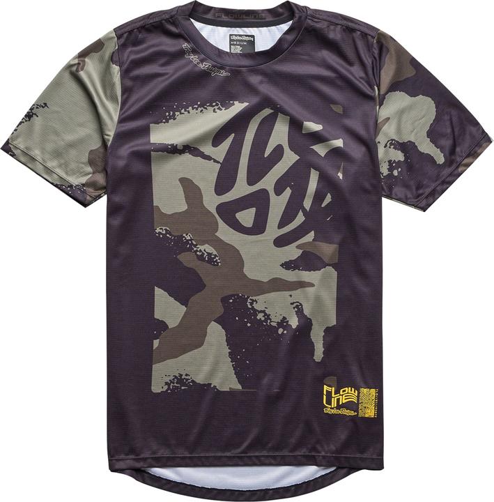 Troy Lee Designs Flowline SS Jersey, Confined, black, youth L (L)