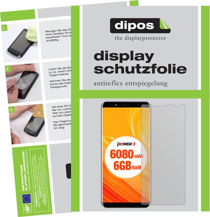 Actual product image Dipos Screen Protector Anti-Glare (1 Piece, Ulefone Power 3)