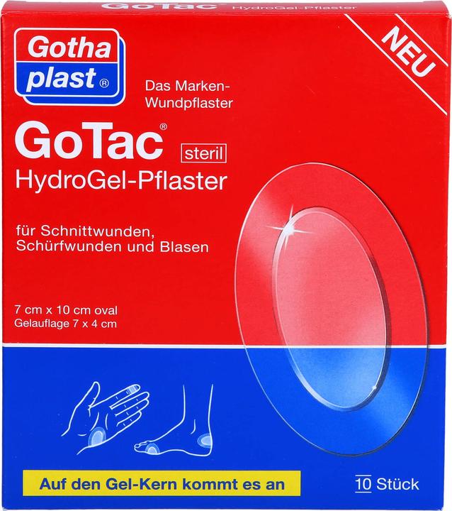 Produktbild Gothaplast GoTac HydroGel-Pflaster 7 x 10 cm steril, 10 St. Pflaster (10 x)