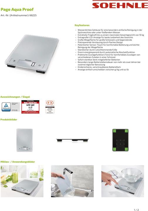 Actual product image Soehnle Kitchen scales