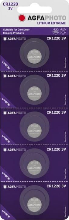 Actual product image AGFAPHOTO Button cell CR 1220 Lithium 3 V 5 pcs. (5 pcs., CR1220)