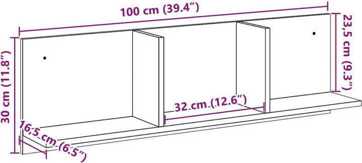 Image du produit VidaXL Armoire murale (100 x 16.5 x 30 cm)