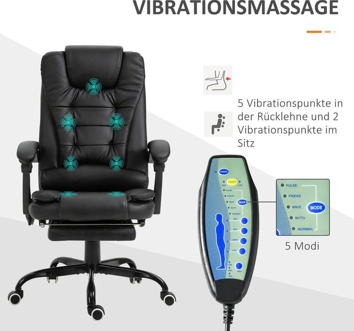 Produktbild Vinsetto Chefsessel Massage höhenverstellbar