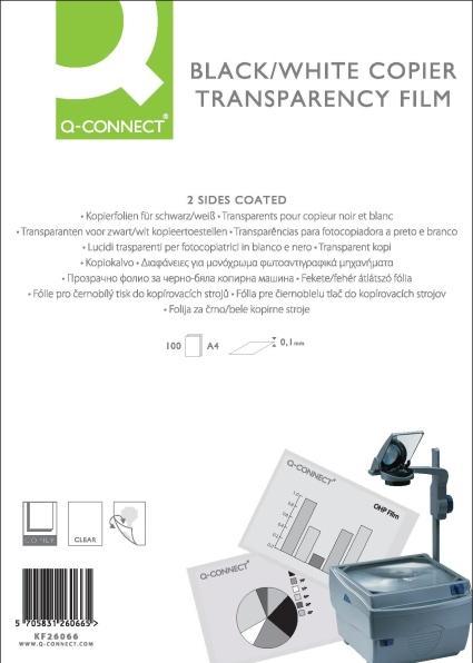 Produktbild Q-Connect Transparentfolien für Kopierer (100 g/m², 1 x)