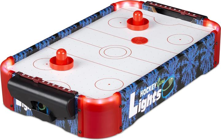 Actual product image Relaxdays LED Tabletop Air Hockey
