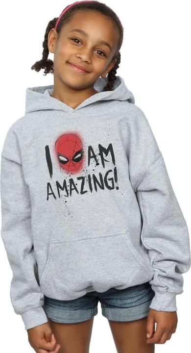 Actual product image Girls Spider-Man I Am Amazing Hoodie (140, 146)