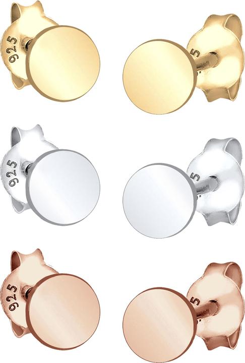 Produktbild Elli Bi Color Tri Color, Geo, Kreis (925 Sterling Silber Rosegold, 925 Sterling Silber vergoldet)