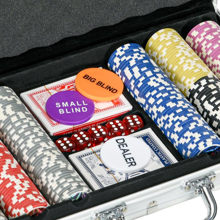 Immagine prodotto SportNow Valigetta da poker con 300 fiches (Tedesco, Inglese)