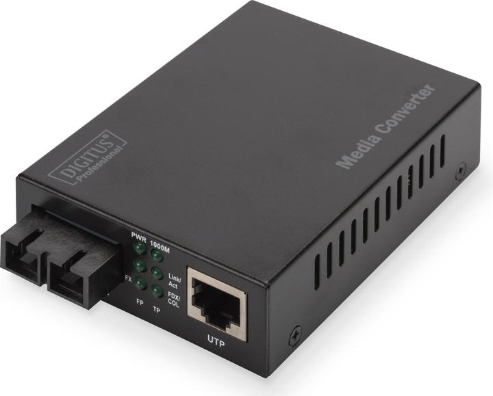 Digitus Gigabit Medienkonverter 10/100/1000Base-TX zu 1000Base-SX Inkl Netzteil SC Buchse duplex multimod...