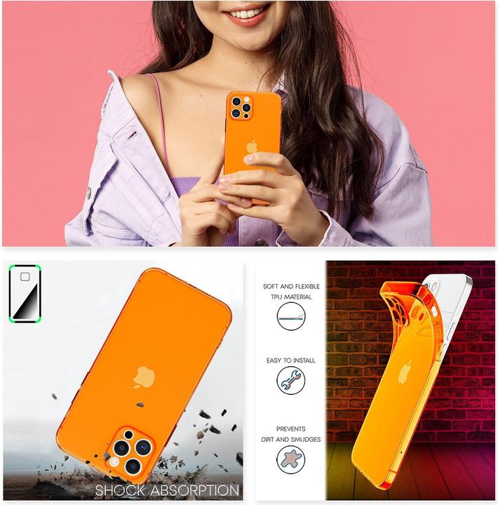 Produktbild Nalia Klare Neon Handyhülle (Apple iPhone 12 Pro)