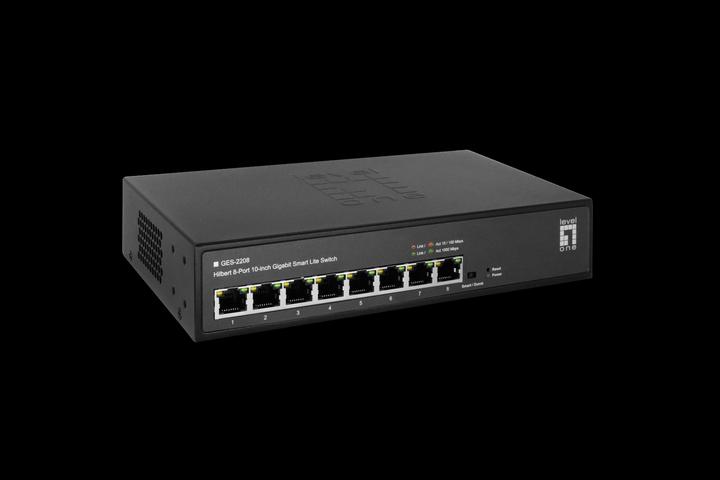 Produktbild LevelOne Switch 8x GE GES-2208 Hilbert 10" (8 Ports)