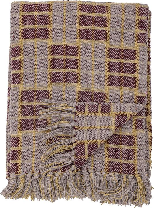 Actual product image Bloomingville Mody Throw, Red, Recycled Cotton (160 x 130 cm)