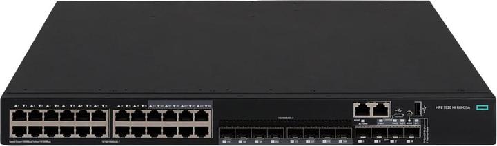HPE E FlexNetwork 5520 HI Switch 16 RJ-45, 8 SFP Combo, 4 SFP+ Poorten, 1 Uitbreidingsmodulesleuf, 1 (24 Havens)