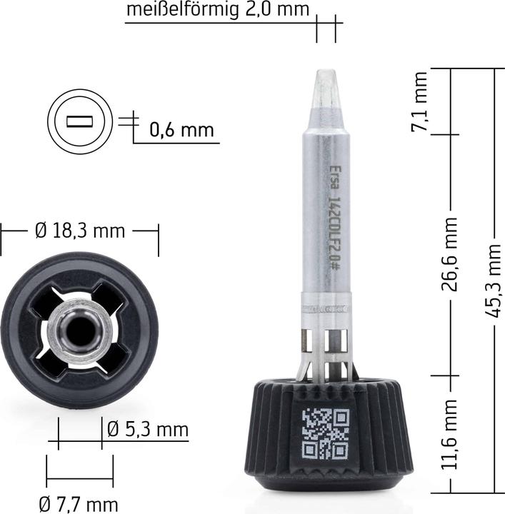 Produktbild 0142CDLF20/SB Lötspitze Spitzen-Grösse 2 mm Inhalt 1 St. (Lötspitze)