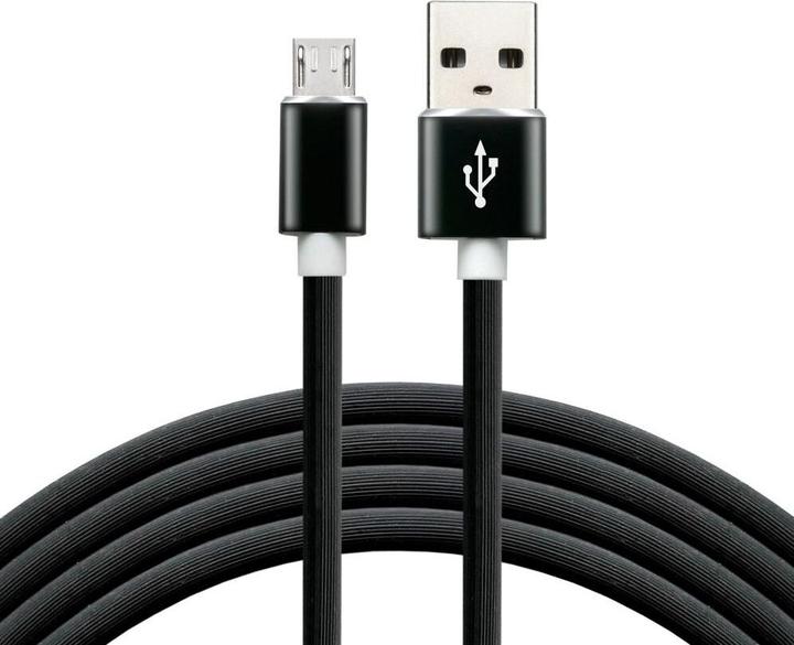 Produktbild Everactive micro USB Kabel 1m - Schwarz Silikon Schnellladefunktion 2.4A - CBS-1MB (1 m, USB 1.0)