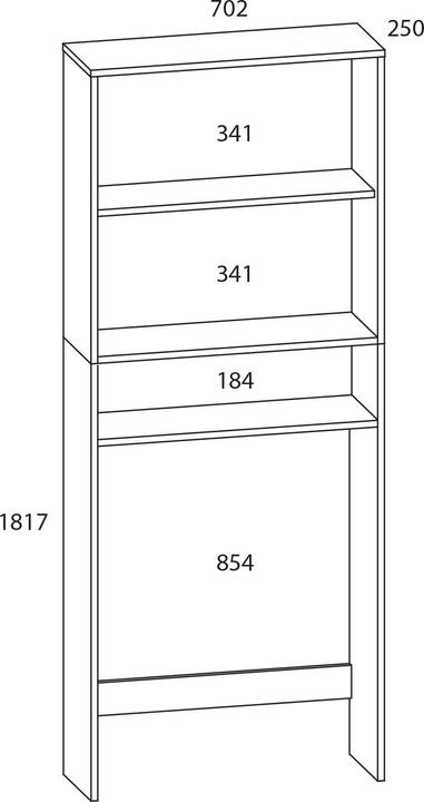 Nährwerte und Zutaten VCM Holz Waschmaschinenschrank Überbau Lona