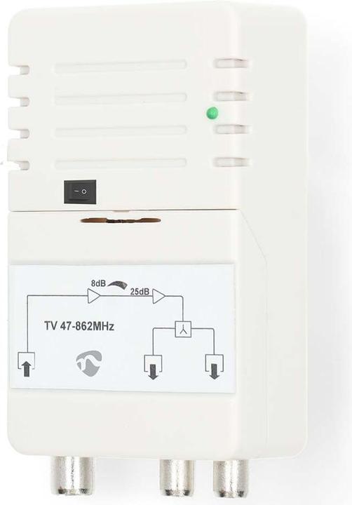 Actual product image Nedis CATV amplifier | Gain dBi (for antenna cable): 25 dB | 47 - 862 MHz | Number of outputs (Amplifier)