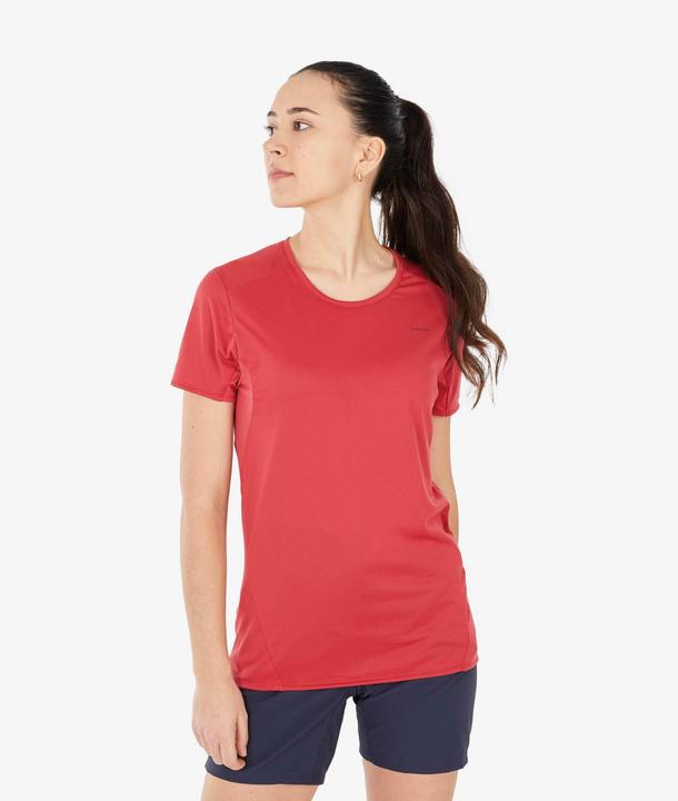 Image du produit Quechua T-shirt de randonnée femme manches courtes randonnée en montagne - MH100 rouge (M)
