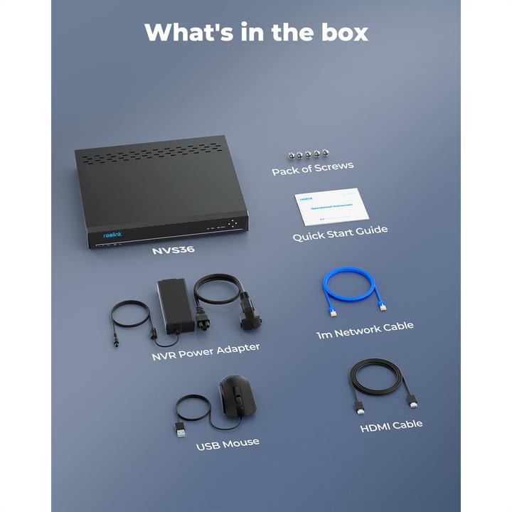 Image du produit Reolink NVS36 36- NVR de canal (Enregistreur vidéo en réseau (NVR))