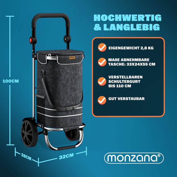Image du produit Monzana Chariot de courses 2 en 1